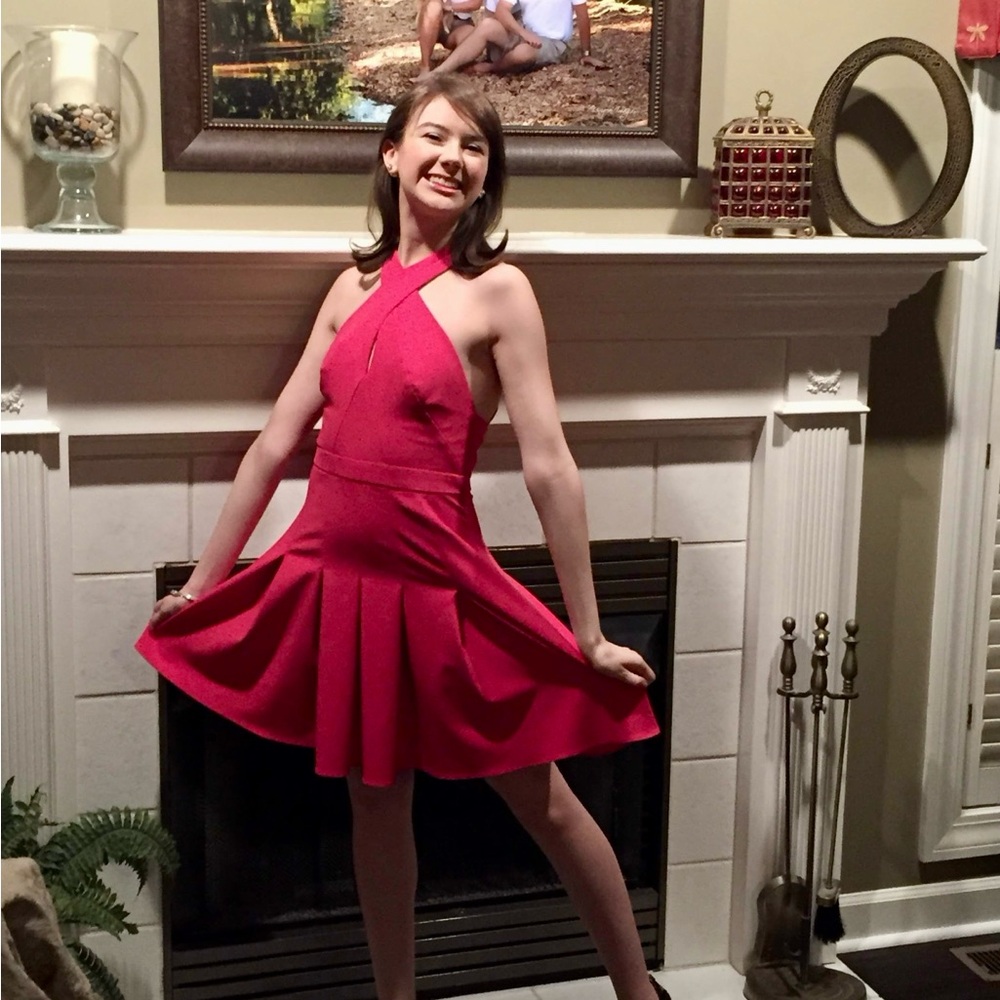 Nicole Miller Chic Pink Halter Dress size 0